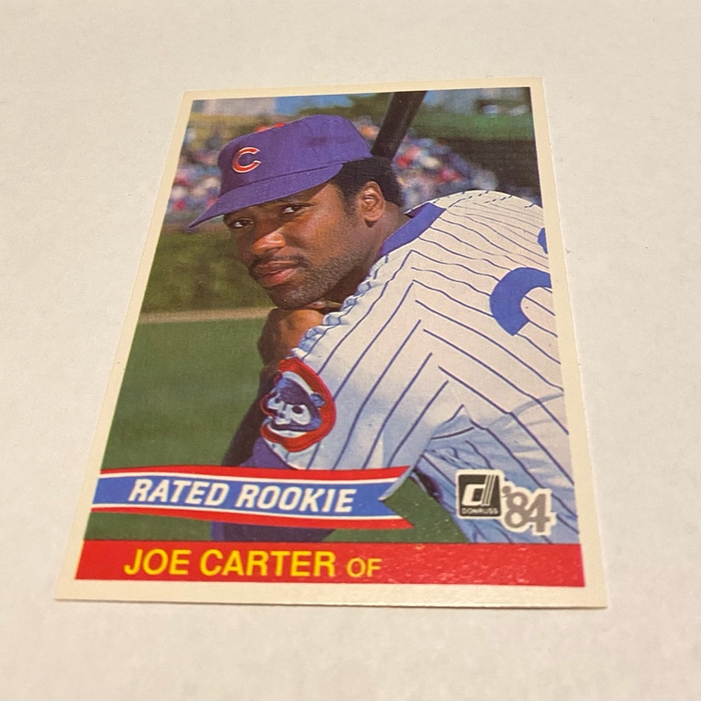 Joe Carter Rookie 1984 Donruss Baseball Card vintage 80s - Picture 3 of 3